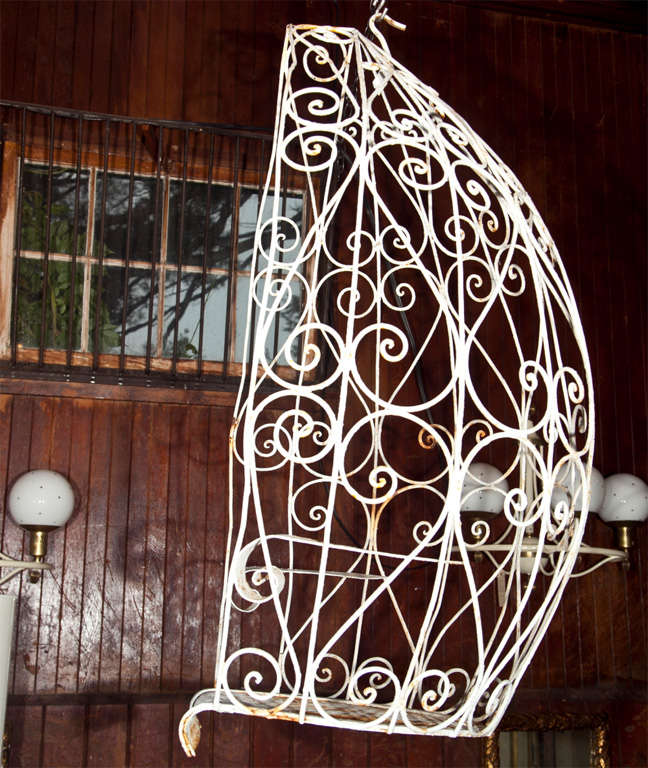 Mod Wrought Iron Hanging Egg Chair
