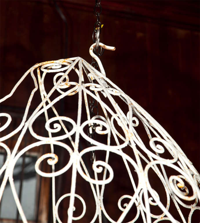 wrought iron egg chair