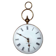 Vintage French Pocket Watch Wall Clock