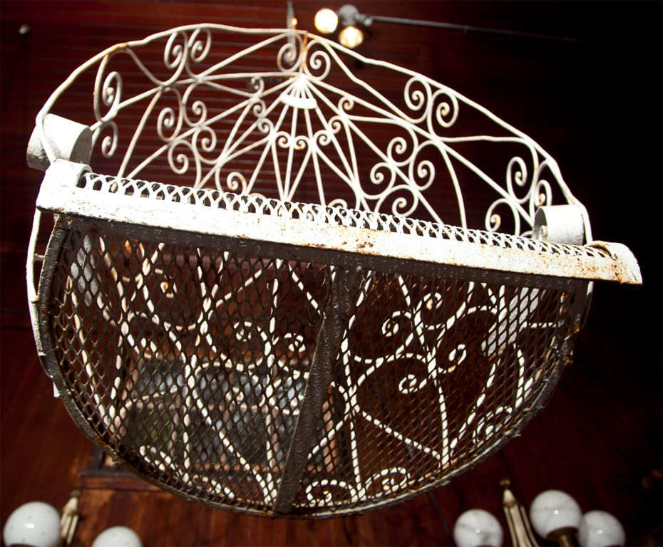 Mod Wrought Iron Hanging Egg Chair at 1stdibs