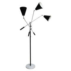 Black Triennale Floor Lamp by Gino Sarfatti for Arredoluce