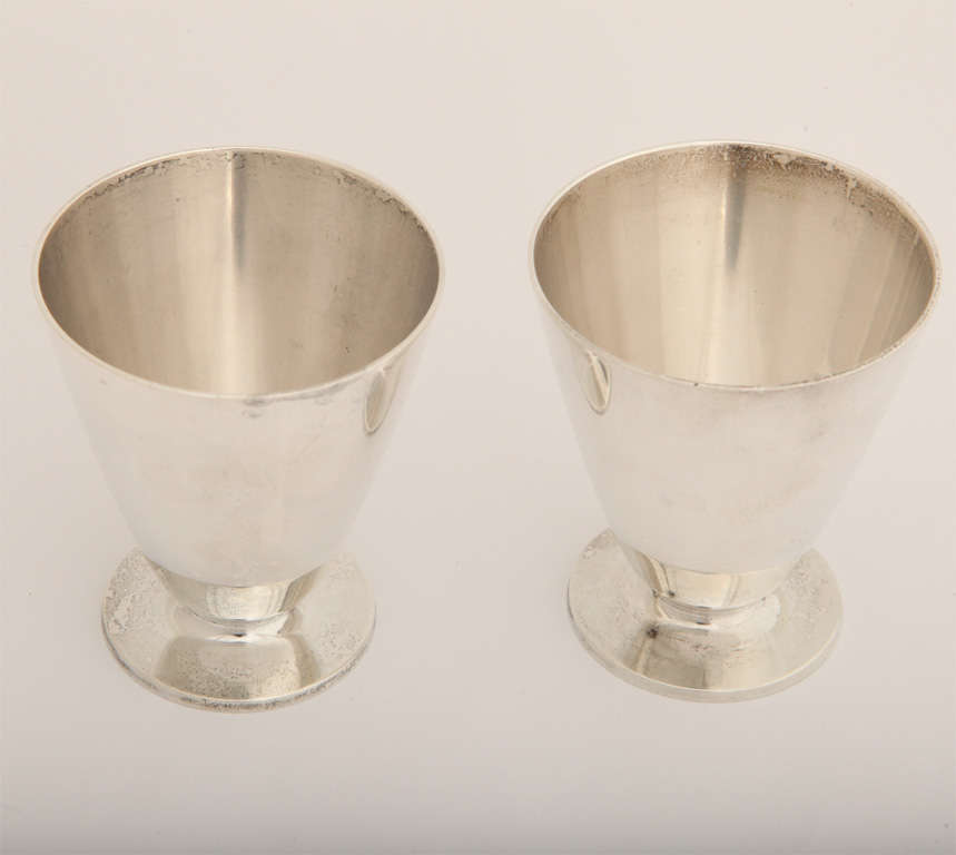American Pair of Signed Sterling Tiffany Cordials