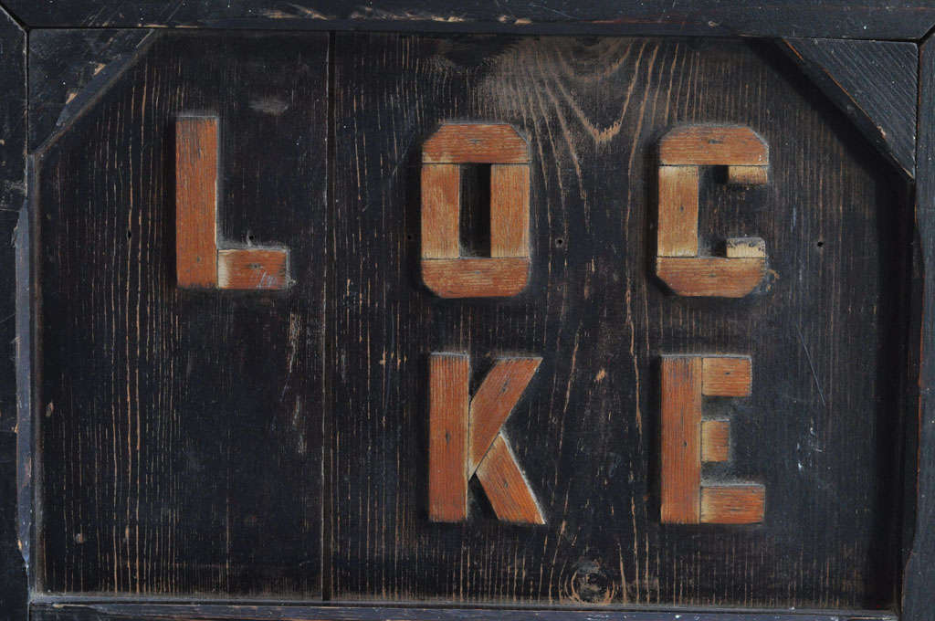 Vintage Locker Keys Cabinet In Excellent Condition In Chicago, IL