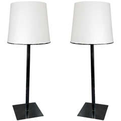 Pair of Fine Quality Chrome Standing Lights
