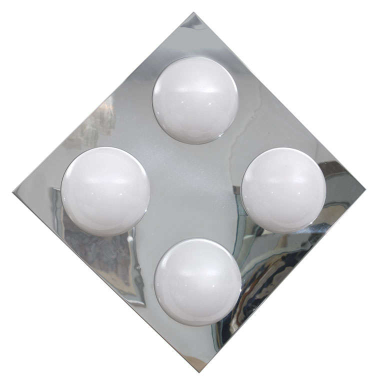 Four Globe Chrome Wall or Ceiling Light