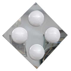 Four Globe Chrome Wall or Ceiling Light