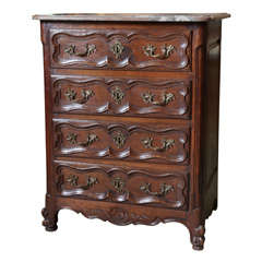 Antique 4 drawer Marble Topped Chest of Drawers