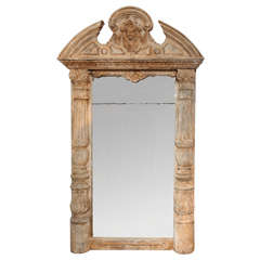 French Trumeau Mirror Made From  Antique Architectural Elements