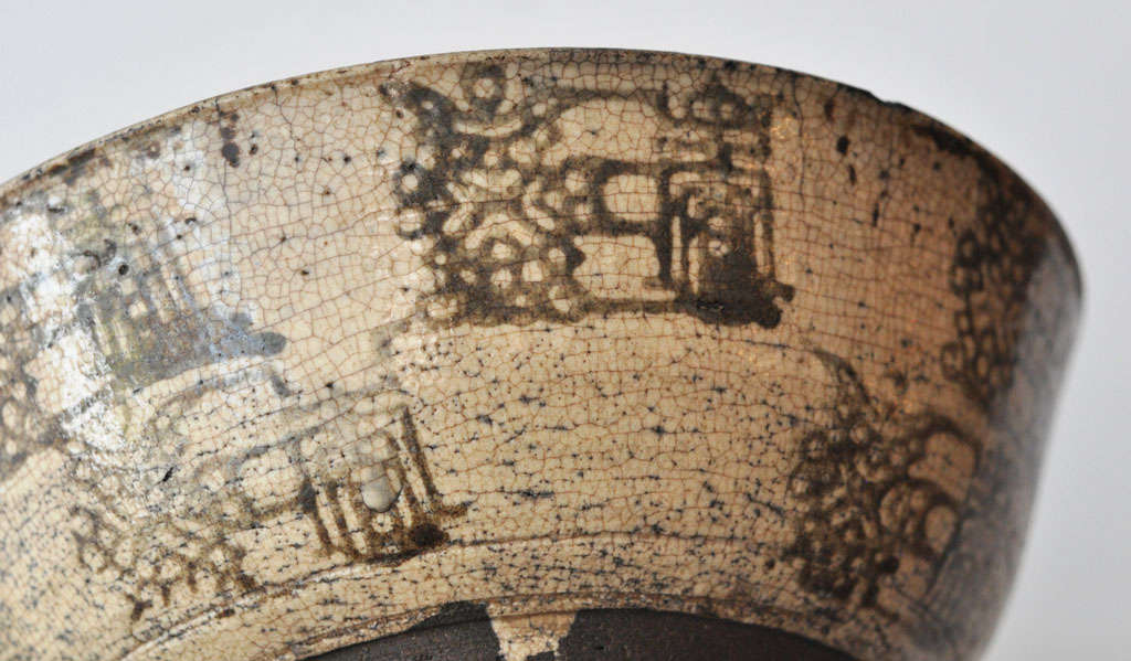 Stoneware 18th Century Rare Japanese Shino Bowl