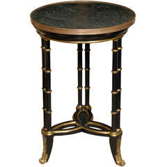 20thC Gueridon Table With Marble Top By John Widdicomb