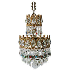 Petite French Crystal Chandelier