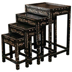 Nesting Tables with Mother-Of-Pearl Inlay