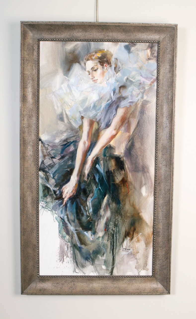 Blue Pierrette 2 by Russian artist Anna Razumovskaya