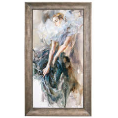 Blue Pierrette 2 by Russian artist Anna Razumovskaya