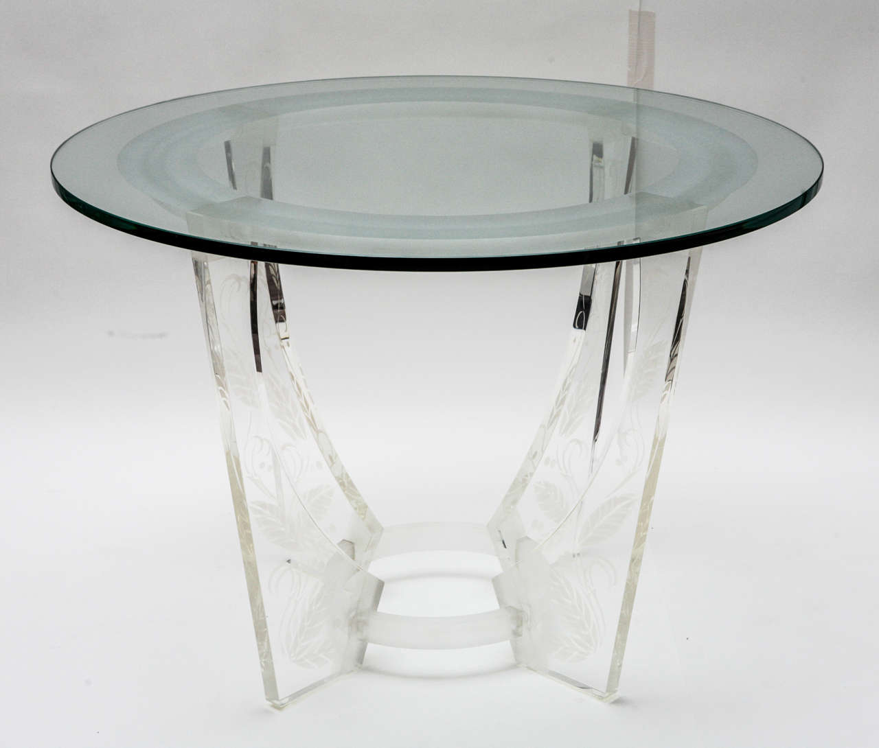 Etched Lucite Round Table
