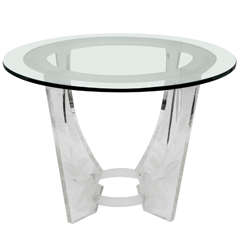 Etched Lucite Round Table