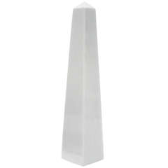 White Murano Glass Obelisk by Venini