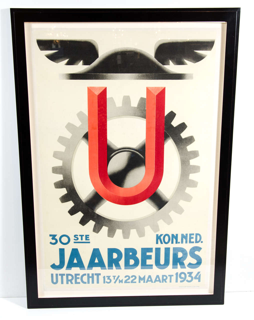 Exceptional 1934 Jaarbeaurs Lithograph From 30th Royal Dutch Industries Fair
