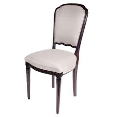 Elegant Art Deco Side Chair in the Manner of Ruhlmann