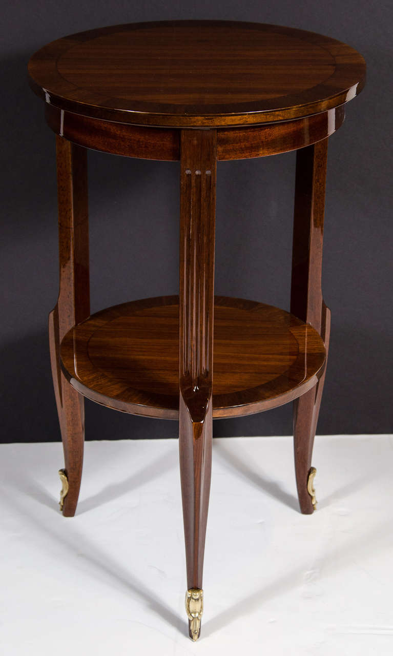 Art Deco Two Tiered Occasional /Drinks Table with Inlay Design