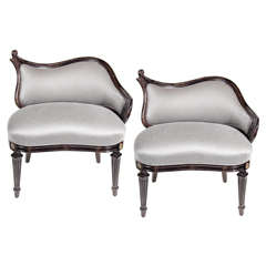Glamourous Pair of 1940s  Occasional Chairs in the Manner of Dorothy Draper