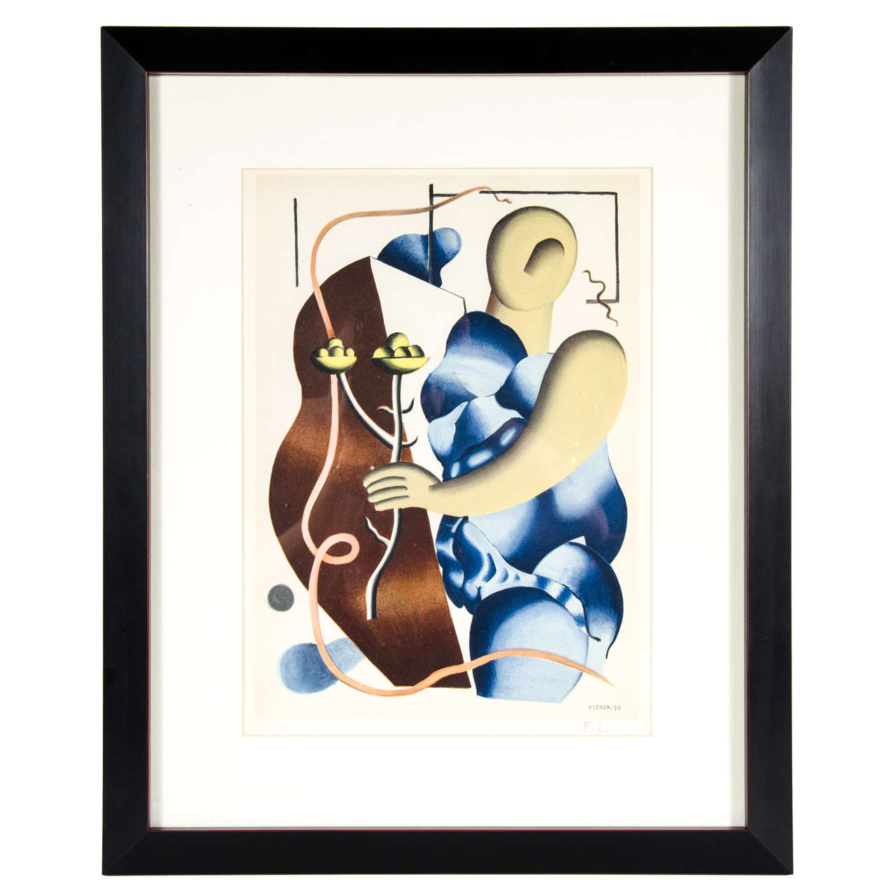 Art Deco Lithograph by Fernand Leger"Woman with Flowers" at 1stDibs