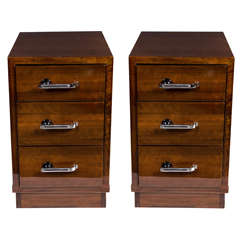 Stunning  Pair of Art Deco Machine Age Night Stands/End Tables