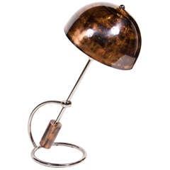 Mid-Century Modernist Cantilever Table Lamp with Patinated Copper Details