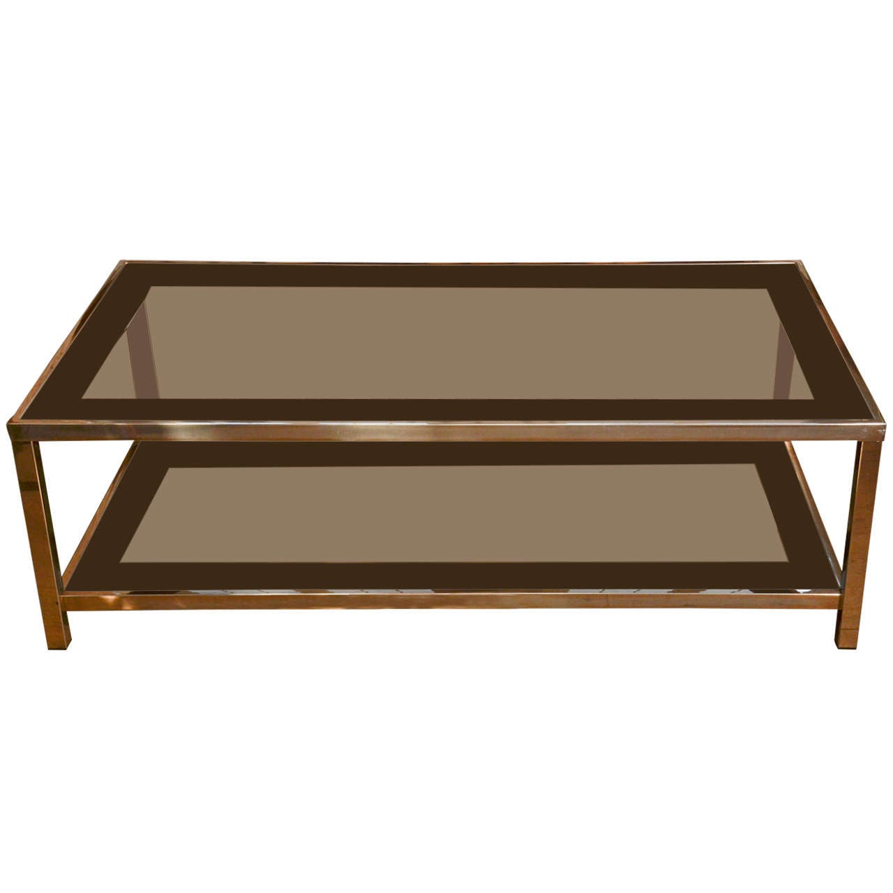 Gold Plated Coffee Table in the Style of Willy Rizzo