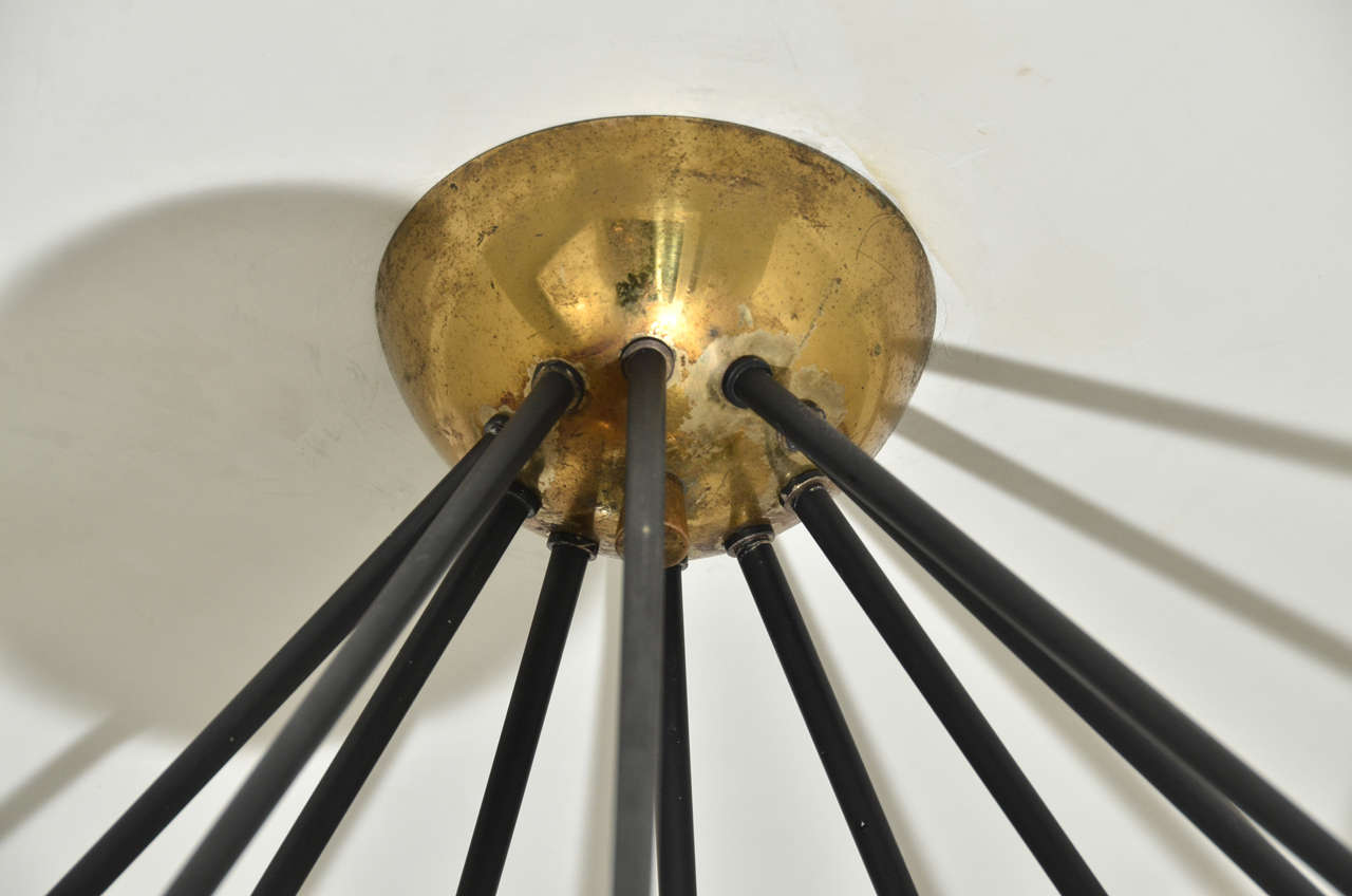 Midcentury Italian Flushmount  Chandelier by Stilnovo 1