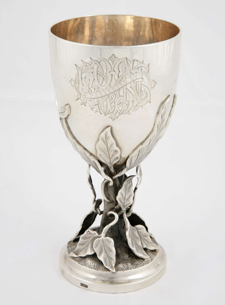 19th Century Antique Indian Colonial Silver Goblet
