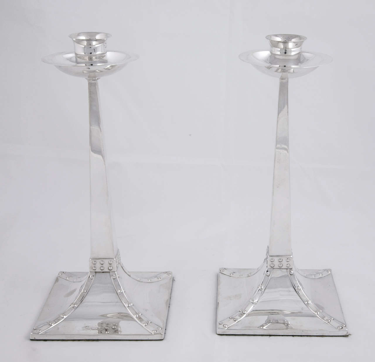 20th Century Pair of Sterling Silver Candlesticks