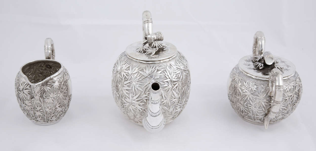 Chinese Export Silver Tea Set 5