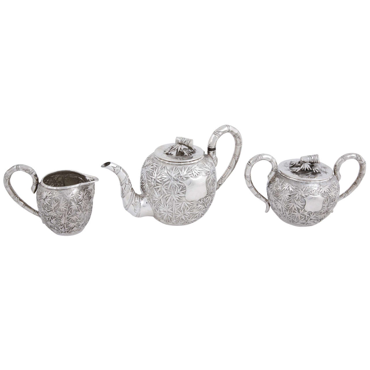 Chinese Export Silver Tea Set