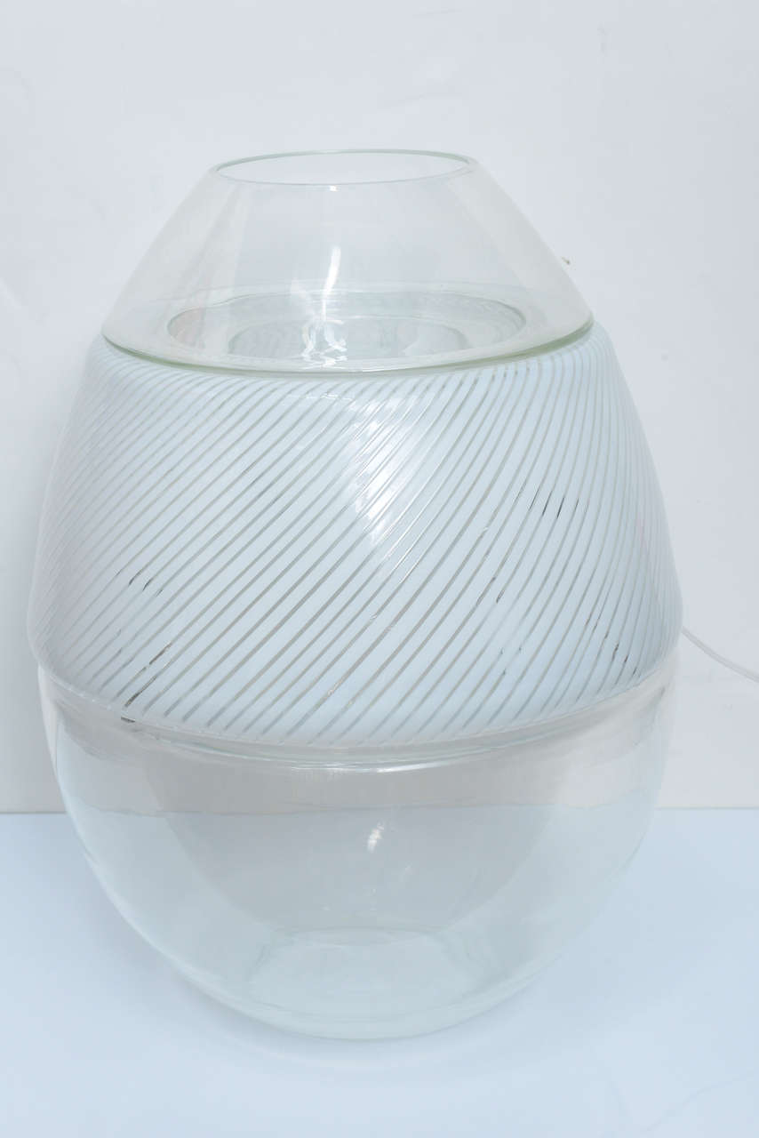 1970’s Italian Murano Glass Lamp  Vase by AV Mazzega 2