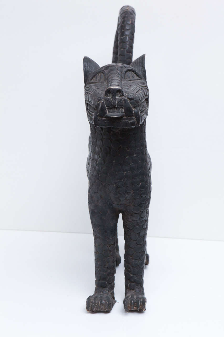 benin leopard bronze