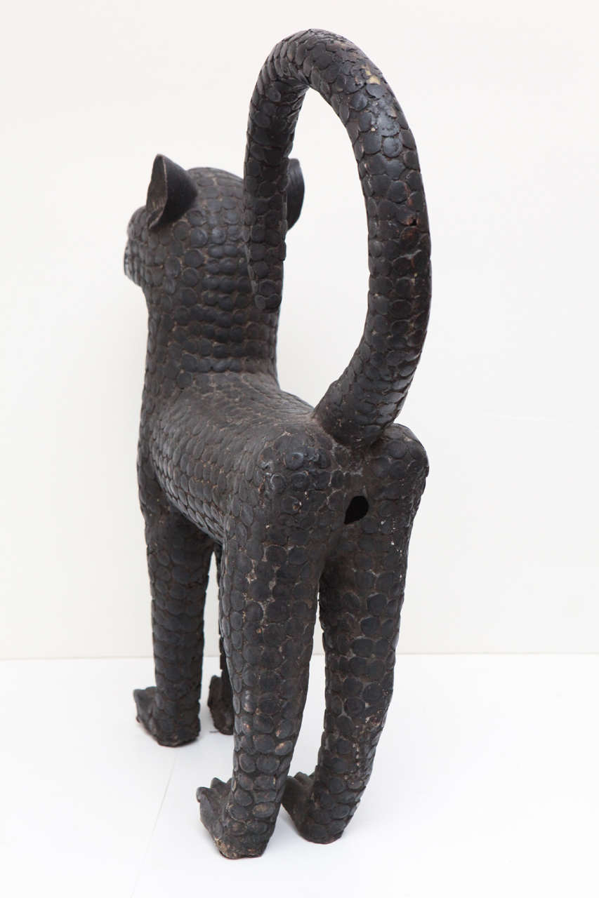 Bronze Leopard Sculpture by the Benin Tribe In Good Condition In Los Angeles, CA