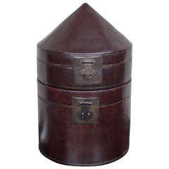 Chinese Leather Double Hat Box