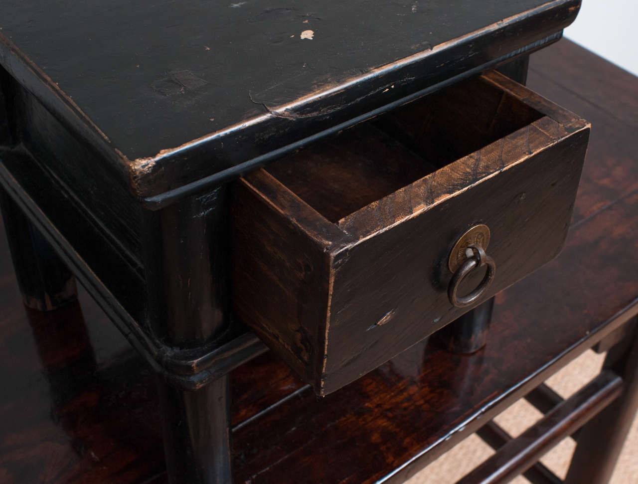 19th Century Chinese Footstool with Drawer, 19th C.