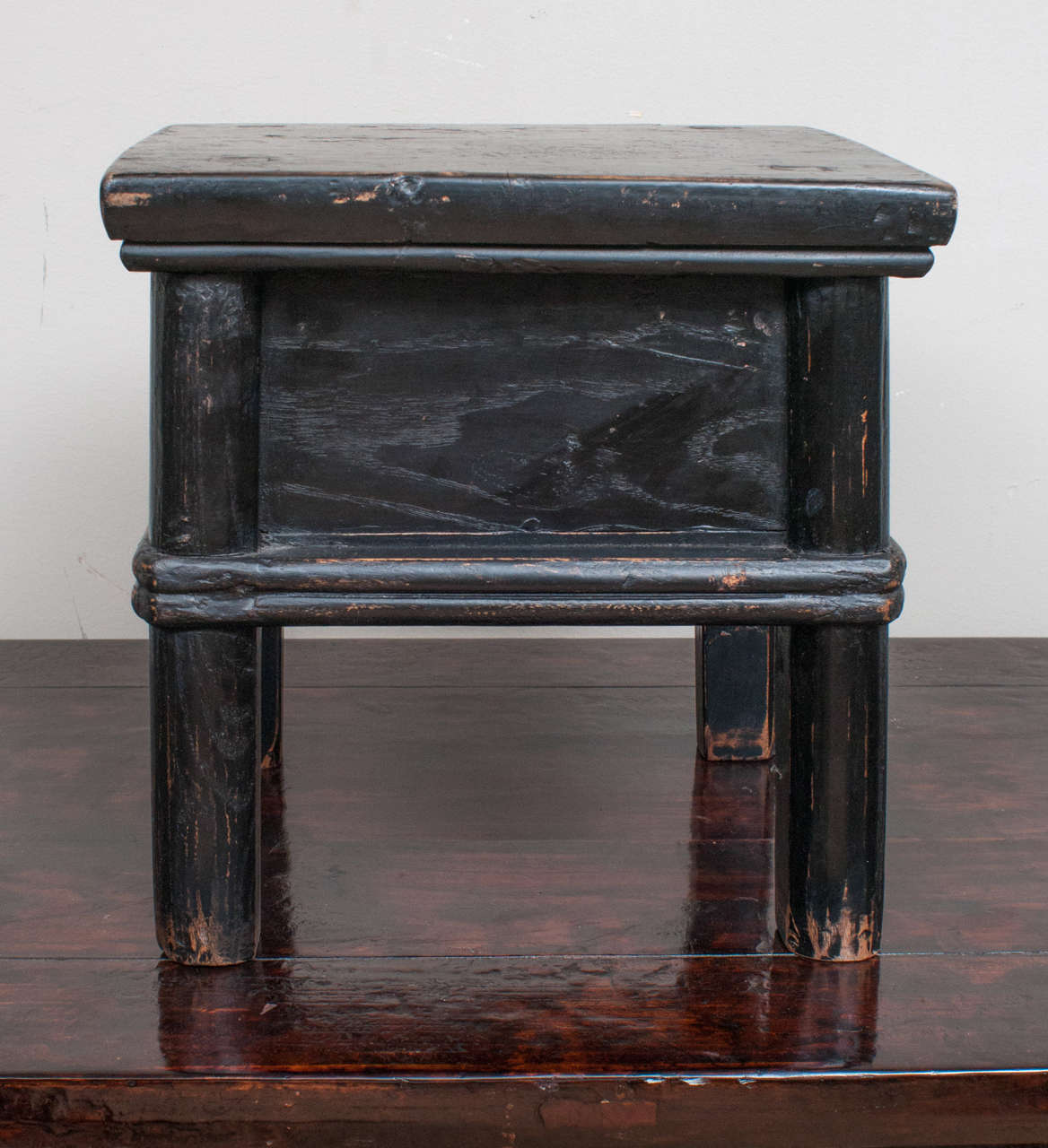 Chinese Footstool with Drawer, 19th C. 1