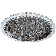 Vintage Glass Ball Flush Mount from Italy