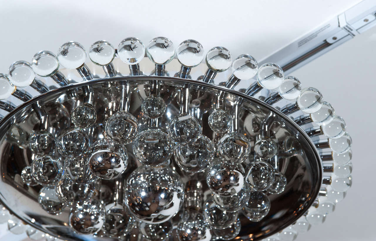Italian Glass Ball Flush Mount from Italy