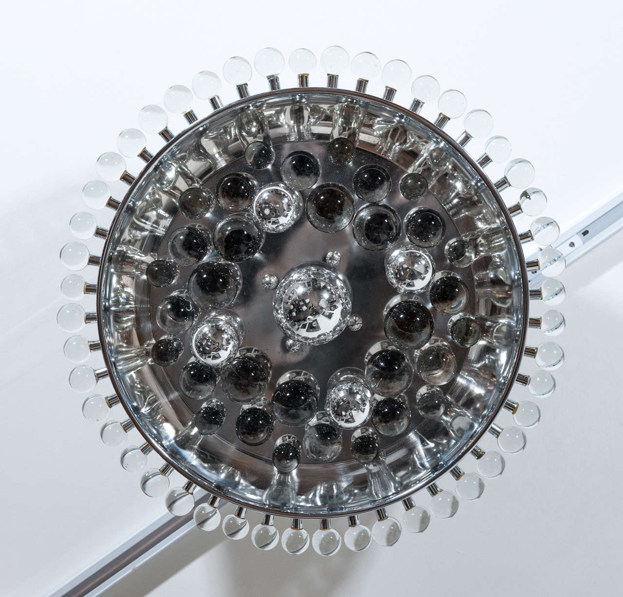 Mid-20th Century Glass Ball Flush Mount from Italy
