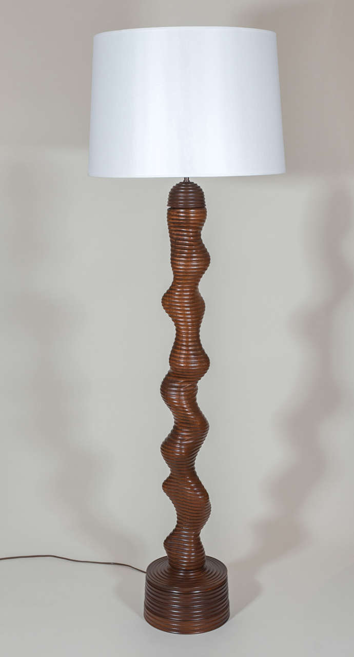 A fabulous, funky, French floor lamp with a sculptural quality 
that makes this truly a special
lamp for the avant-garde client.
Shade optional.