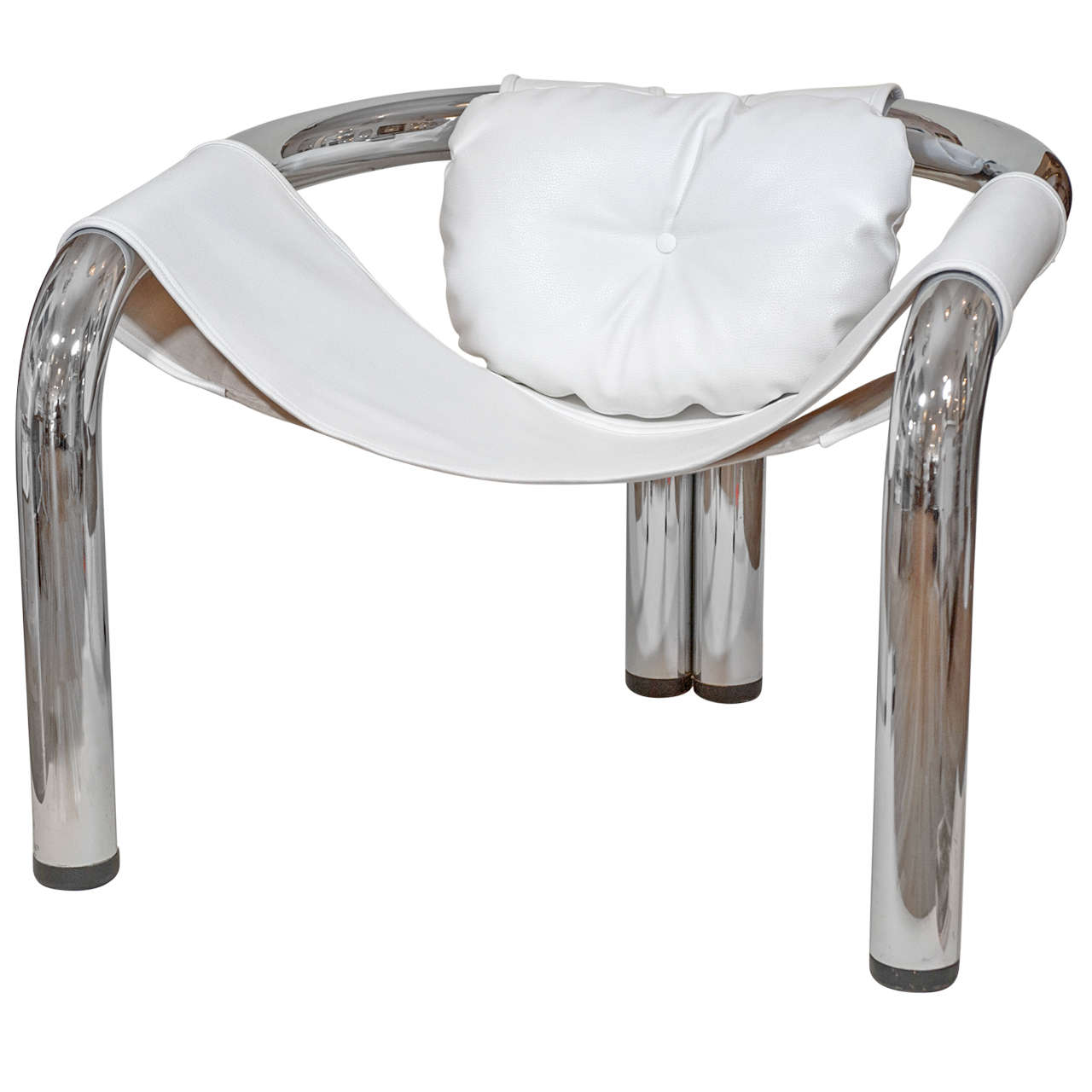 Chrome Sling Chair at 1stDibs