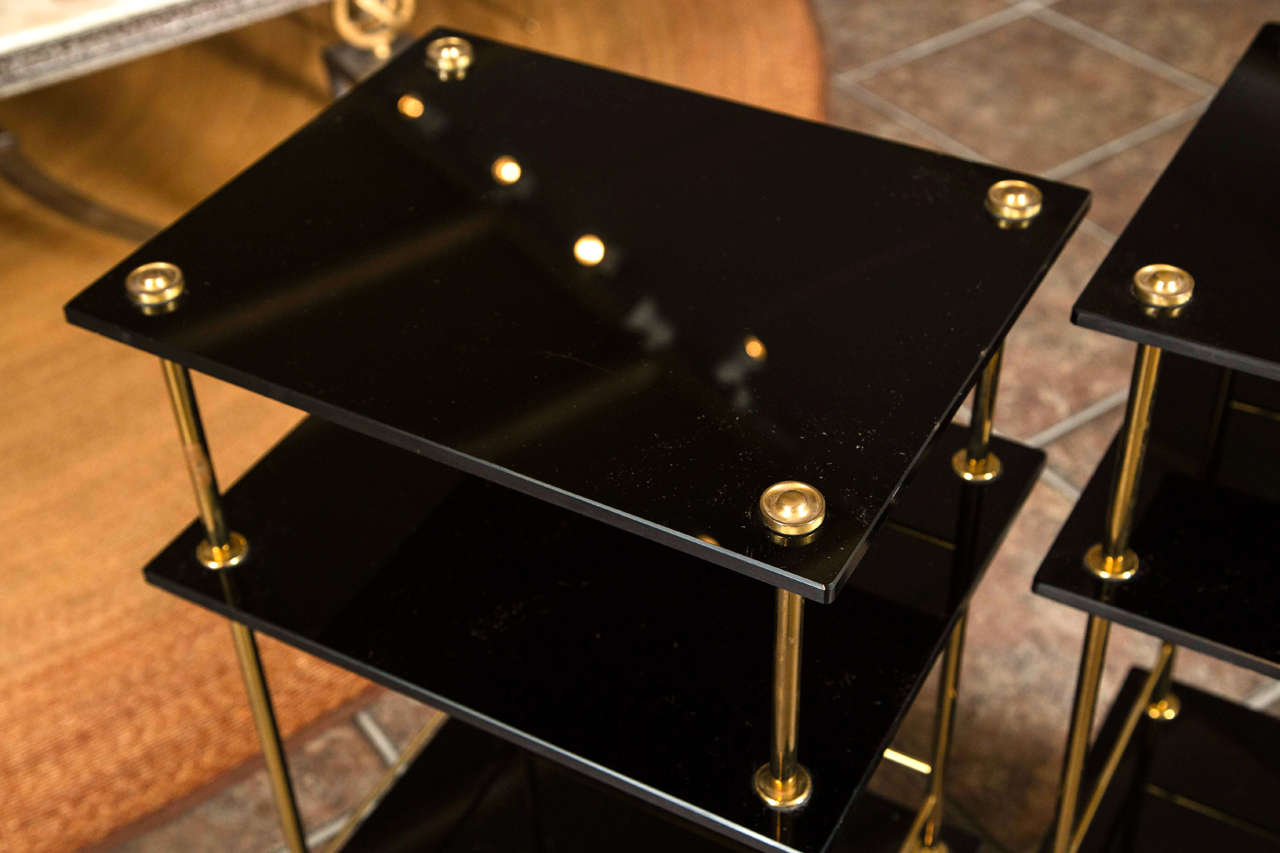 Pair of Italian Bronze End Tables In Good Condition In Mt. Kisco, NY