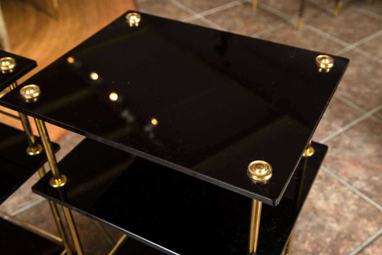 Mid-20th Century Pair of Italian Bronze End Tables