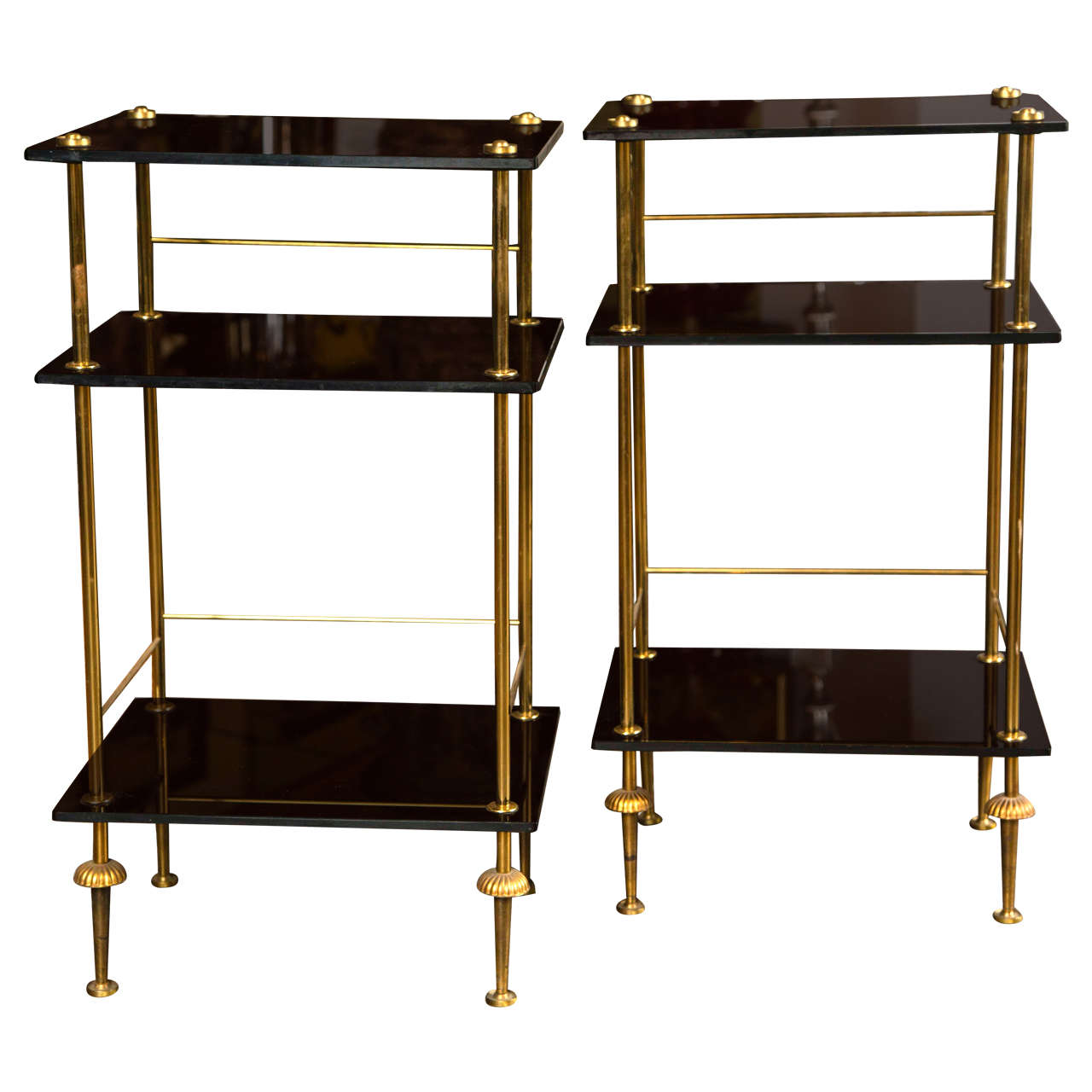 Pair of Italian Bronze End Tables