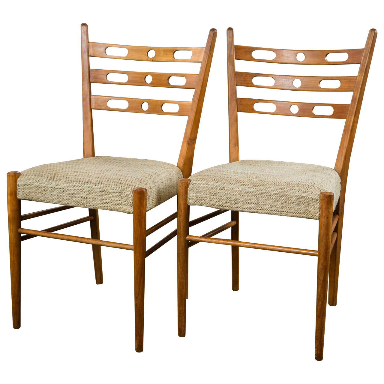Set of Four Cherrywood Chairs For Sale