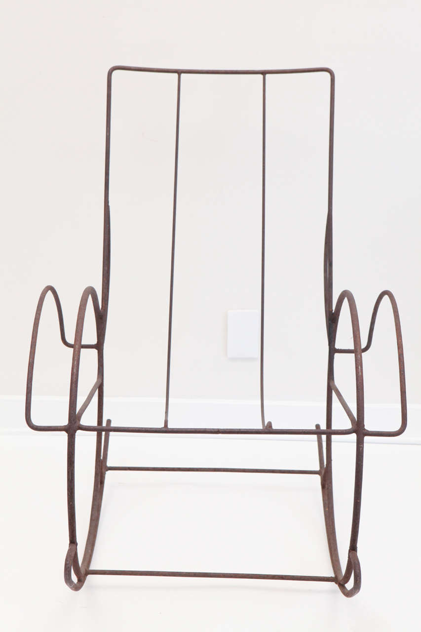 Pair of Modernist Iron Rocking Chairs from the 1930s 1